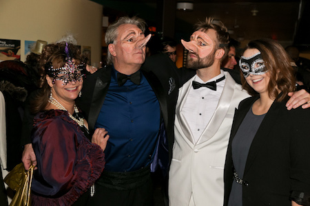 Masked party-goers