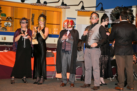 revellers at the masquerade